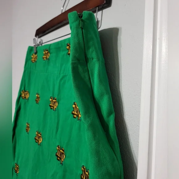 Pennington & Bailes Notre Dame Fighting Irish Green Mini Skirt Women's Size 10 - Picture 4 of 8